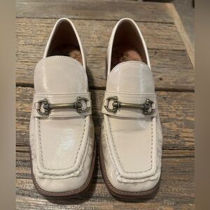 Women's  Cream Patent Loafers- Sz 10